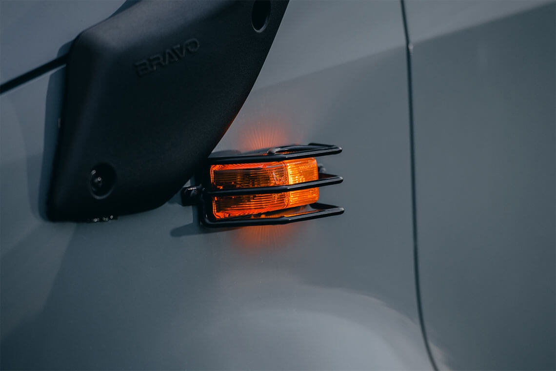 Blinkerabdeckung für raues Gelände